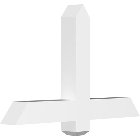 Ekena Millwork Eugene Architectural Grade PVC Gable Bracket, 36"W x 22 1/2"H x 4"D x 4"F, 15/12 Pitch GBP036X23X0404EUG00